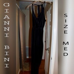 Gianni Bini Size Medium Black Velour Jumpsuit!!